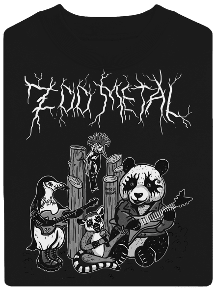ZOO metal unisex mikina bez kapuce Black