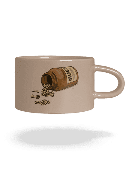 Music Pills hrnek makronka Brown Macaron