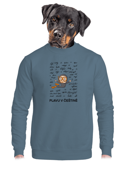 Plavu v češtině unisex mikina bez kapuce Nordic Blue