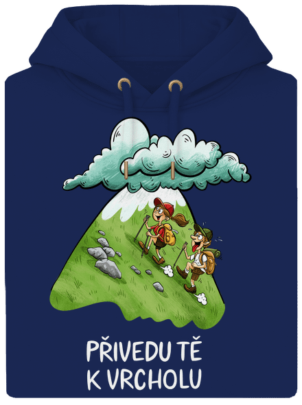 Přivedu tě k vrcholu unisex mikina premium Navy