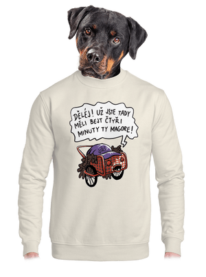 unisex mikina bez kapuce