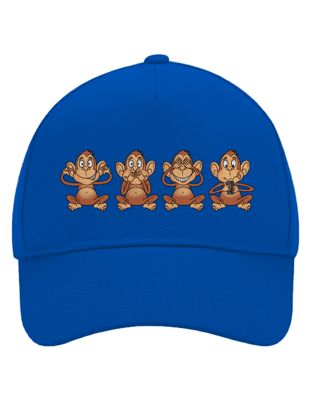Opička s mobilem kšiltovka baseballka Bright Royal