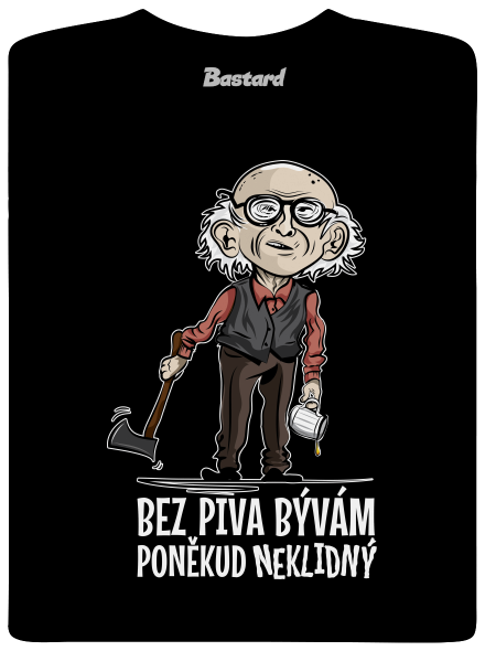 Neklidný bez piva pánské tričko Black