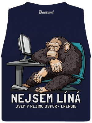 Nejsem líný dámské tílko volné Navy