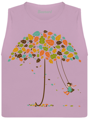 Radost z podzimu dámské tílko volné Lilac