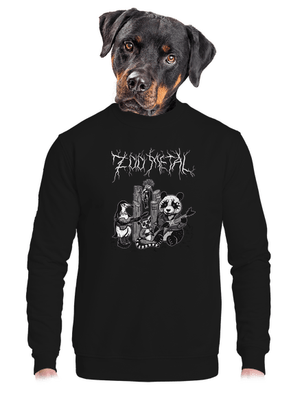 ZOO metal unisex mikina bez kapuce Black