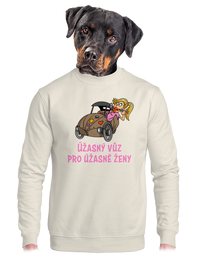 unisex mikina bez kapuce