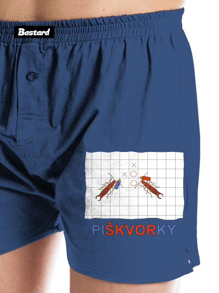 Škvoří piškvorky pánské trenky Blue