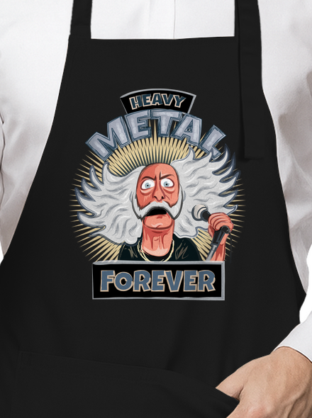 Heavy metal forever zástěra Black