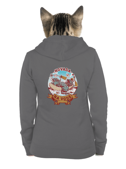 Hovada na vodě dámská mikina na zip Steel Gray