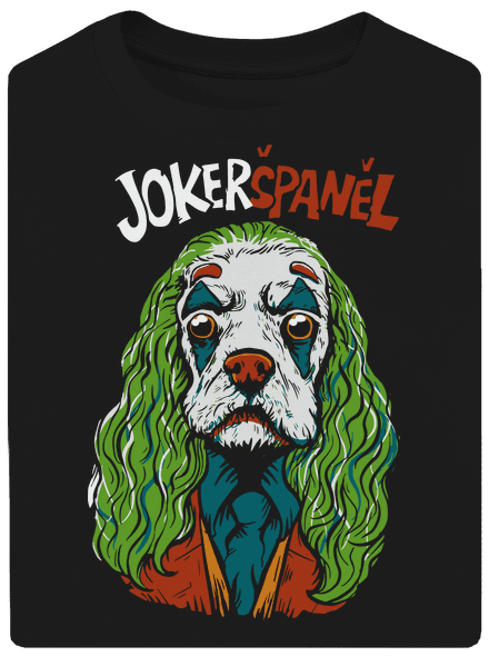JokerŠpaněl unisex tričko oversized Black