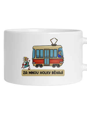 Za mnou holky běhají hrnek makronka White