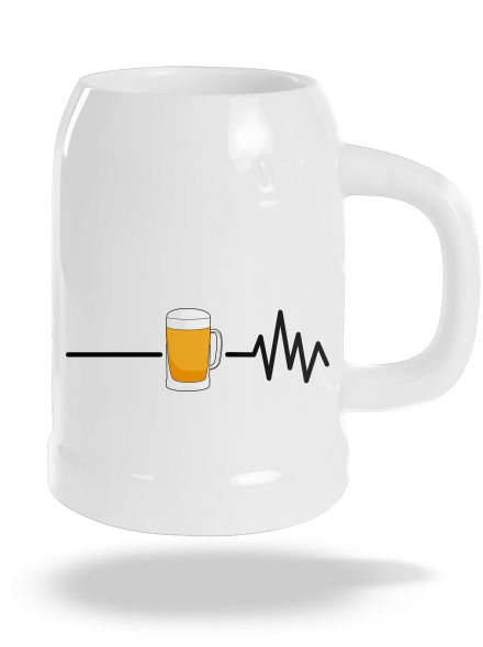 Beer help půllitr White