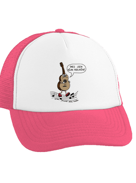 Kytara, nejlepší přítel člověka - rozladěná kšiltovka truckerka Fluorescent Pink cap