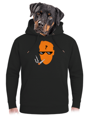 Thug life unisex mikina premium Dark Black