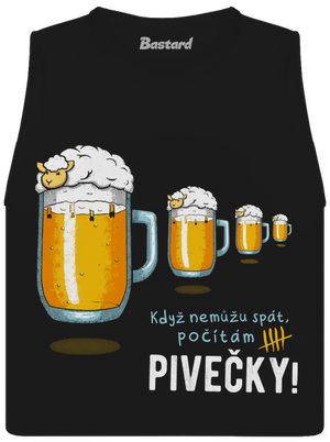 Pivečka dámské tílko volné Black