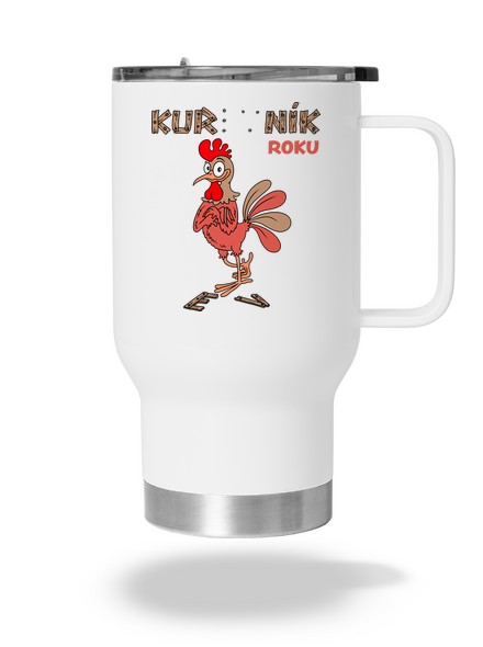 Kur(ev)ník roku termohrnek White