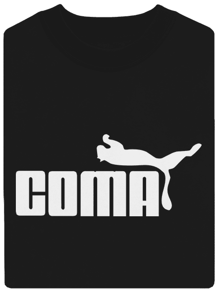 Coma unisex mikina bez kapuce Black
