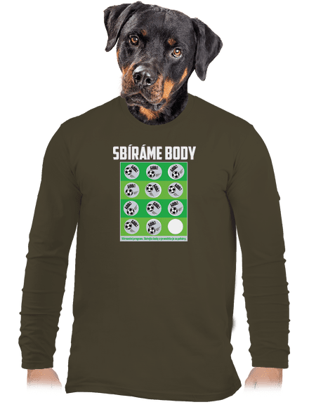 Sbíráme body - fotbal pánské dlouhý rukáv Urban Khaki