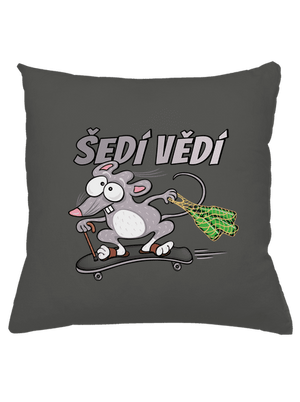 Šedí vědí - myšák polštář Gray Pol