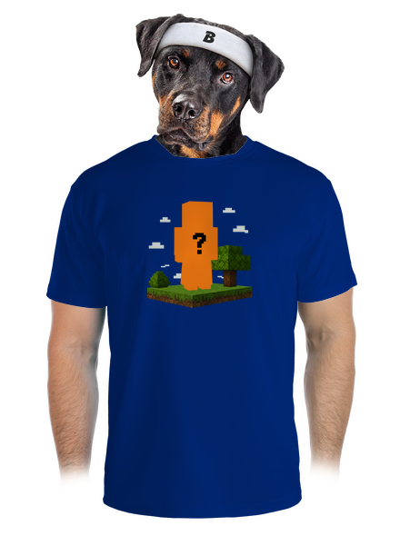 Minecraft z vlastní fotky pánské sportovní tričko Royal Blue Mal