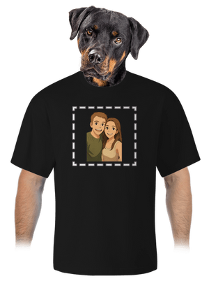 Ghibli efekt z vlastní fotky unisex tričko oversized Black