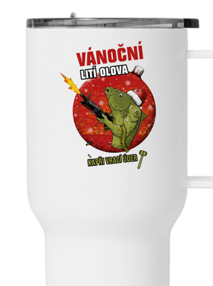 Vánoční lití olova termohrnek White