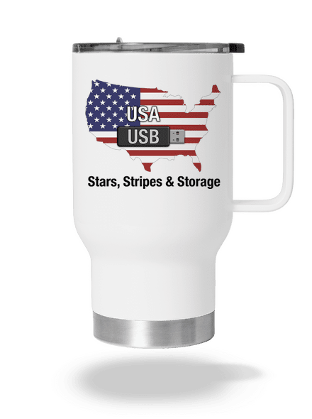 USA a USB termohrnek White