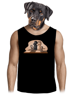 Šachová rodina pánské tílko Black