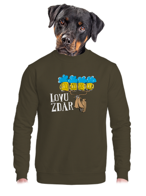 unisex mikina bez kapuce