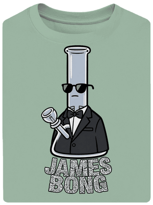 James Bong unisex tričko oversized Sage