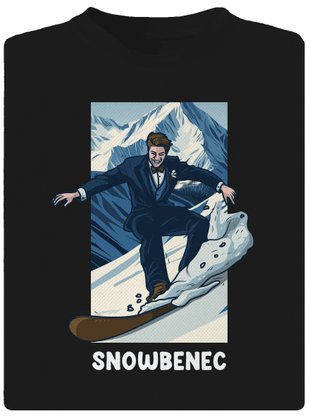 Snowbenec a snowbenka pánské sportovní tričko Black