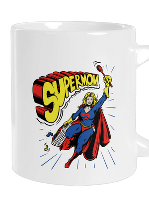 Supermom velký hrnek White