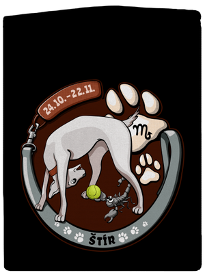 Psí horoskop: Štír dámská mikina na zip Black