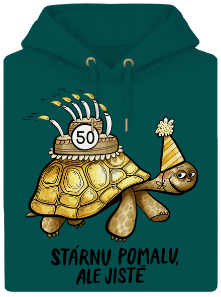 Stárnu pomalu unisex mikina premium Emerald Green