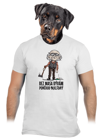 Neklidný bez masa pánské tričko White
