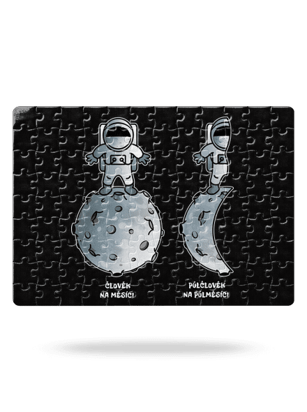 Půlčlovek na půlměsíci puzzle White