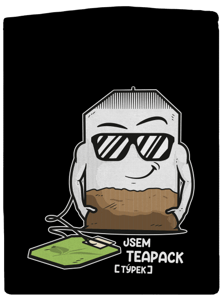 Čajový týpek dámská mikina na zip Black