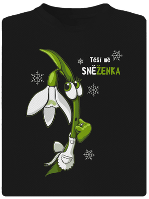 Sněženka a Tulipán pánské sportovní tričko Black