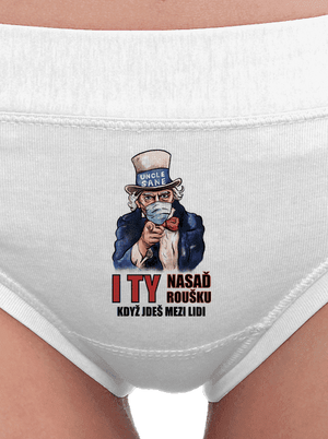 Nasaď roušku dámské kalhotky White