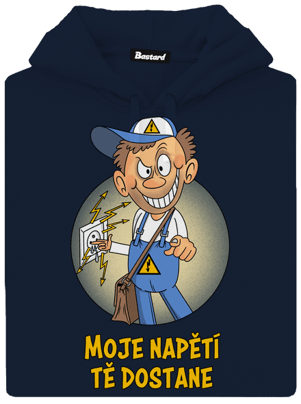 Moje napětí pánská mikina klokanka Navy