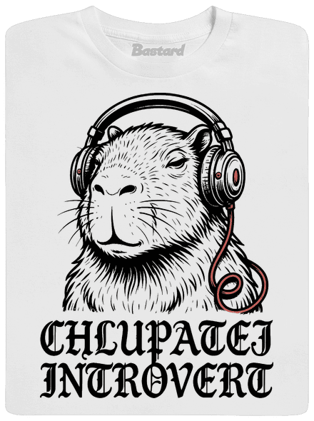Chlupatej introvert pánské dlouhý rukáv White