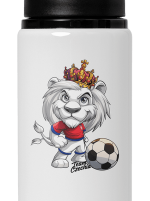 Fotbalový lev lahev na vodu White