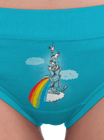 Jak vzniká duha dámské kalhotky Turquoise