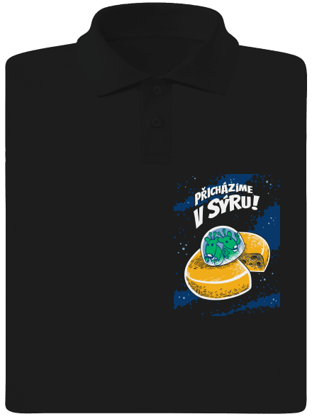 Přicházíme v sýru pánská polokošile Black