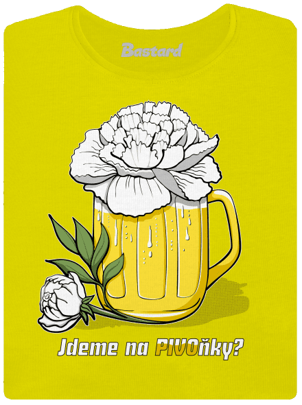 Pivoňky dámské tričko premium Lemon
