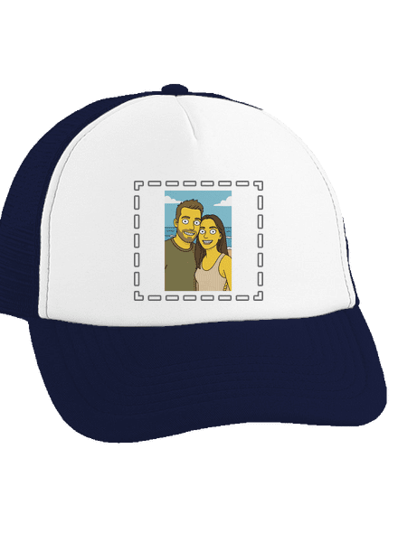 Simpsonovi z vlastní fotky kšiltovka truckerka French Navy cap