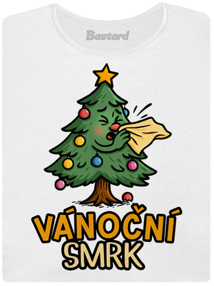 Vánoční smrk dámské tričko s lemem White