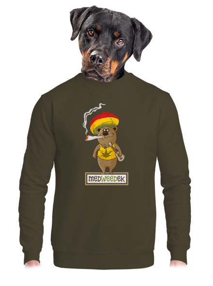 Medweedek unisex mikina bez kapuce Urban Khaki