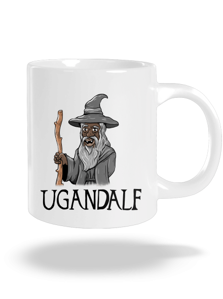 Ugandalf velký hrnek White